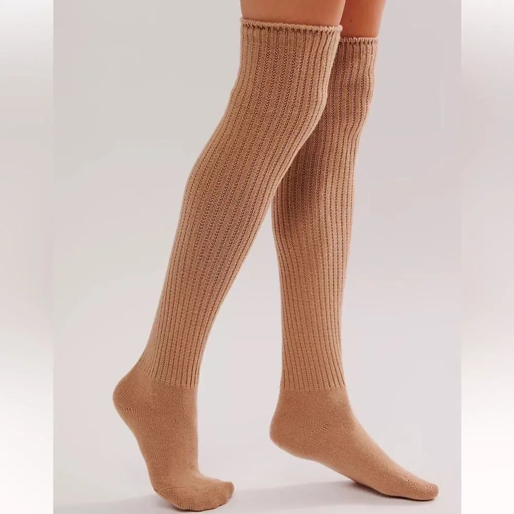 Free People Bulky Knit Over-The-Knee Socks, New, NWT